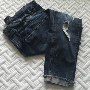 Dark Distresed Denim Jeggings